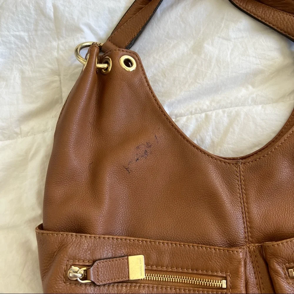 MICHAEL KORS | brown leather hobo